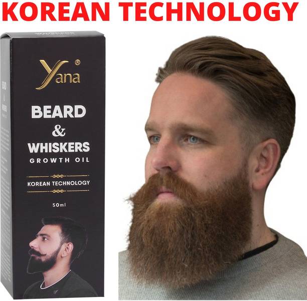 Yana BEARD & WHISKERS HAIR GROWTH OIL || BEARD GROWTH FOR MEN || HAIR GROWTH OIL FOR MEN || FOR FASTER BEARD GROWTH || FOR THICKER AND FULLER LOOKING BEARD || BEST BEARD OIL FOR PATCHY BEARD || NON-STICKY MOUSTACHE MOUCHE HAIR OIL LIGHT BEARD OIL || IDEAL FOR DAILY USE || FOR MEN PROVIDES SHINE TO BEARD PREVENT DRY AND FLAKY BEARD HAIR OIL || WITH KOREAN TECHNOLOGY Hair Oil