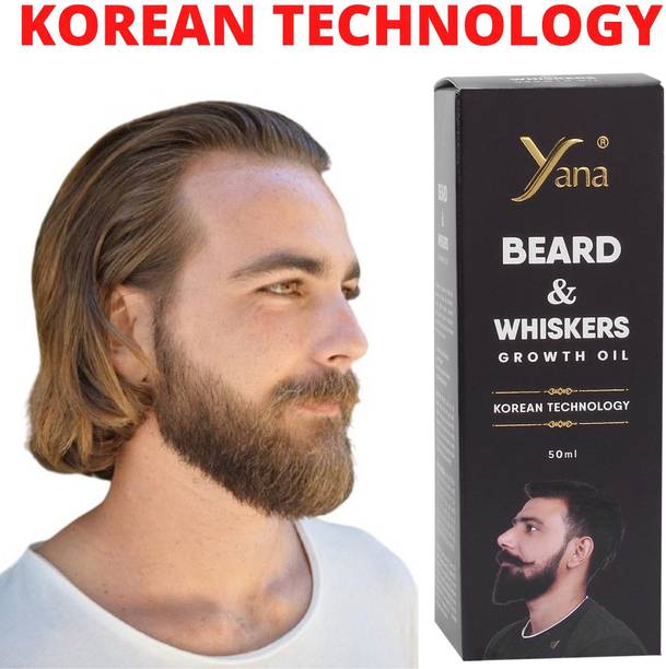 Yana BEARD & WHISKERS HAIR GROWTH OIL || BEARD GROWTH FOR MEN || FOR FASTER BEARD GROWTH || FOR THICKER AND FULLER LOOKING BEARD || BEST BEARD OIL FOR PATCHY BEARD || NON-STICKY MOUSTACHE MOUCHE HAIR OIL LIGHT BEARD OIL || IDEAL FOR DAILY USE || FOR MEN PROVIDES SHINE TO BEARD PREVENT DRY AND FLAKY BEARD HAIR OIL || WITH KOREAN TECHNOLOGY || HAIR GROWTH OIL FOR MEN Hair Oil