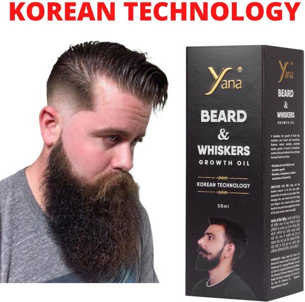 Yana BEARD HAIR GROWTH OIL || WITH KOREAN TECHNOLOGY || IDEAL FOR DAILY USE || FOR MEN PROVIDES SHINE TO BEARD PREVENT DRY AND FLAKY BEARD HAIR OIL || HAIR GROWTH OIL FOR MEN || BEARD GROWTH FOR MEN || FOR FASTER BEARD GROWTH || FOR THICKER AND FULLER LOOKING BEARD || BEST BEARD OIL FOR PATCHY BEARD || NON-STICKY MOUSTACHE MOUCHE HAIR OIL LIGHT BEARD OIL Hair Oil