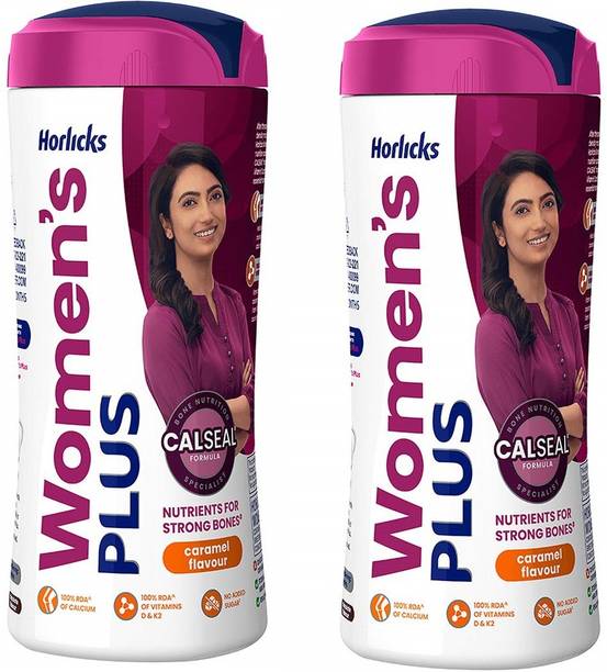 HORLICKS Women's Plus Calseal Caramel 400 Gram Pack Of 2