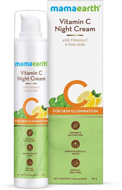 Mamaearth Night Cream For Women with Vitamin C & Gotu Kola for Skin Illumination