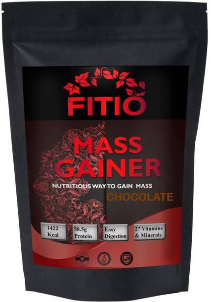 FITIO Nutrition Real Mass Gainer Weight Gainers/Mass Gainers (Chocolate) MW756 Ultra Weight Gainers/Mass Gainers