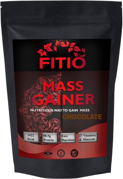 FITIO Real Mass Gainer Weight Gainers/Mass Gainers (Chocolate) MW763 Premium Weight Gainers/Mass Gainers