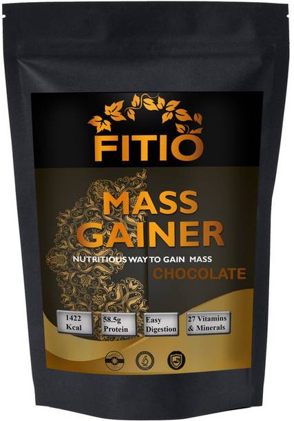 FITIO Real Mass Gainer Weight Gainers/Mass Gainers (Chocolate) MW710 Ultra Weight Gainers/Mass Gainers