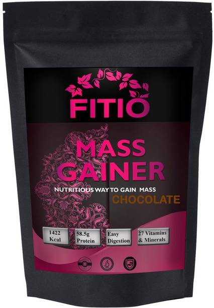 FITIO Nutrition Real Mass Gainer Weight Gainers/Mass Gainers (Chocolate) MW748 Weight Gainers/Mass Gainers