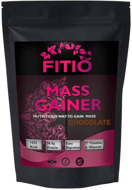 FITIO Nutrition Real Mass Gainer Weight Gainers/Mass Gainers (Chocolate) MW745 Pro Weight Gainers/Mass Gainers