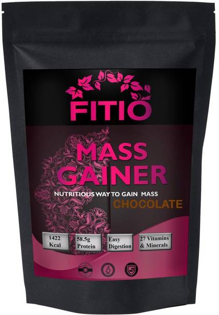 FITIO Real Mass Gainer Weight Gainers/Mass Gainers (Chocolate) MW742 Ultra Weight Gainers/Mass Gainers
