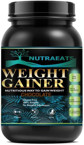 NutraEats Nutrition Super Gainer XXL Weight Gainers/Mass Gainers (Chocolate) FDF4455 Pro Weight Gainers/Mass Gainers
