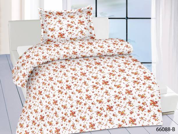Mafatlal 144 TC Cotton Single Floral Bedsheet