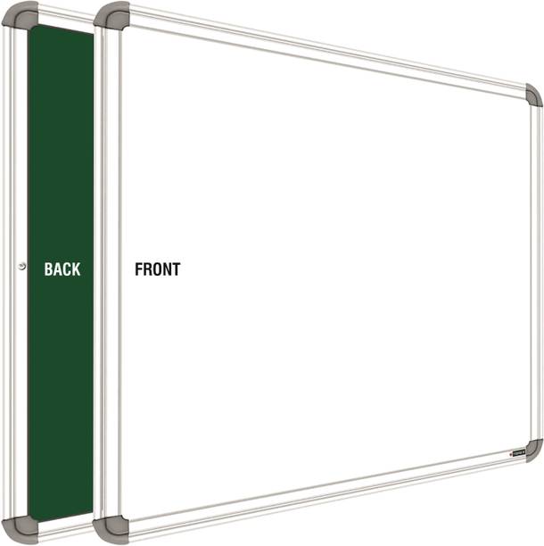 SRIRATNA 2x3 Feet Glossy Whiteboard, One Side White Board Marker and Reverse Side Green Chalk Board Surface Whiteboards White, Green board