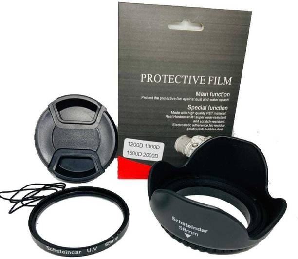 Schsteindar COMBO For Canon EOS 1200D,1300D,1500D , 2000D for 18-55MM Lens 55-250MM  Lens Hood