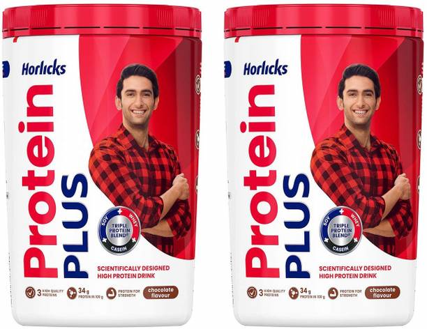 हॉर्लिक्स प्रोटीन प्लस चॉकलेट फ्लेवर 400 ग्राम ज़ार पैक ऑफ 2