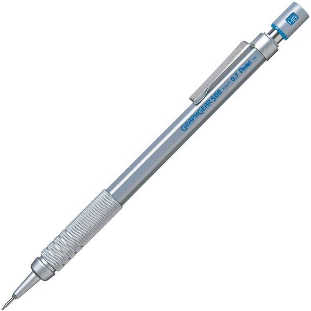 PENTEL GraphGear 500 0.7 mm HB Lead Attached Eraser With Push Mechanism Mechanical Pencil