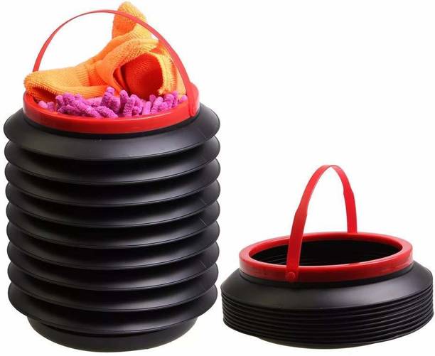 VARSHACREATIION Car Dustbin Collapsible Pop Up Trash Can Foldable Waste Bin Garbage Storage Plastic Dustbin