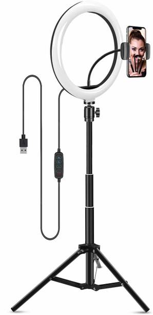 JAMMY ZONES Big Selfie Ring Light 10" with 7ft Tripod Stand for video,Reels Studio J127 Ring Flash