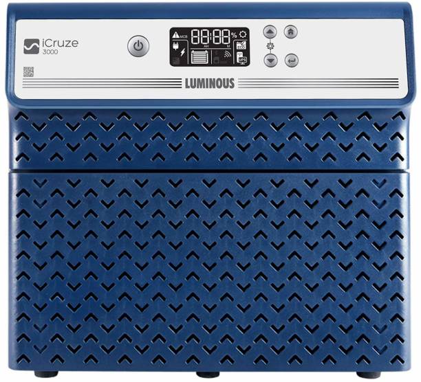 LUMINOUS iCruze 3000 2.8 KVA 2240W Pure Sine Wave Super Inverter for Home, Office, and Shops (Dark Blue) Pure Sine Wave Inverter