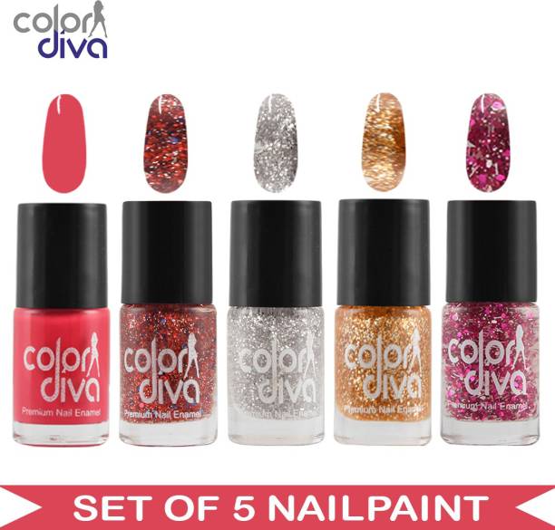 Color Diva (CD-NPCMB5-5243) - Maybe Multicolor Nail Paint - 6 ml Each Multicolor