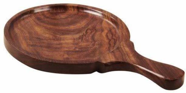 Anaya AfroZ Wooden Pizza Platter/Pan/Bat/Snack Serving Plate for Home and Cafe Pizza Tray