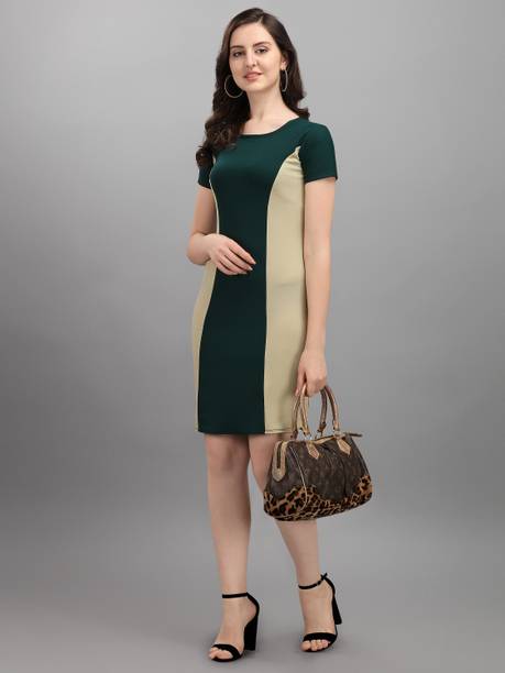 purvaja women bodycon multicolor above knee/mid thigh length dress