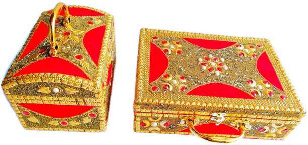 Singaardani Vanity Cosmetic Box and Bangles Box for Pride and Box to Keep Bangles Jewelry & Makeup Essentials Things and Gifting Purpose for Female Set of 2 Prevent your favourite costly jewellery and other accessories from dust. Vanity Box