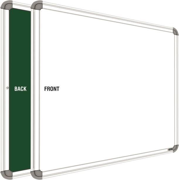 SRIRATNA Non Magnetic 2 X 2 feet White Board, One Side White Board Marker and Reverse Side Green Chalk Board Surface Whiteboards