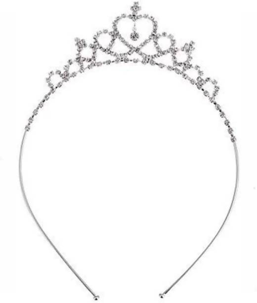 Local Charm Silver Crystal Tiara Crown Headband Princess Elegant Crown for Women, Girls, Bridal, Wedding, Birthday Party Head Band