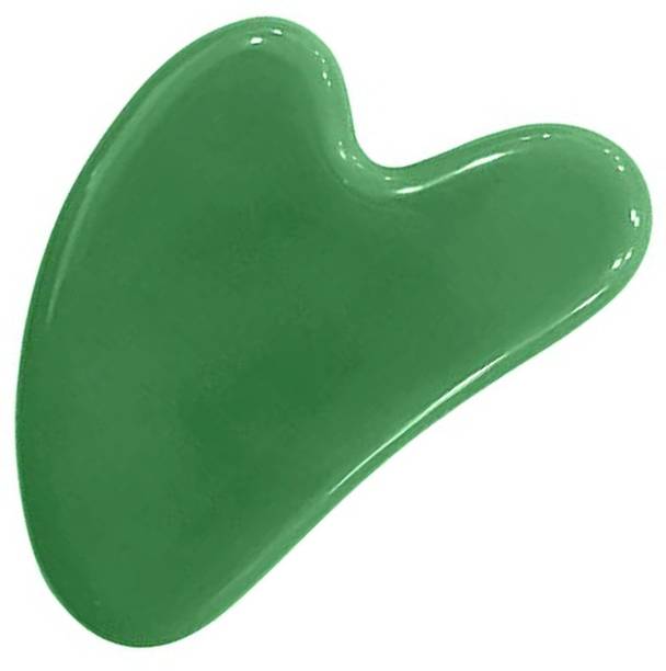 checkmate inc 0001 Gua Sha Stone | Face Massage Tool Original | Green Jade | Scraping | Heart shaped | for Body Skin Beauty Facial | Face Slimming | Board Massager
