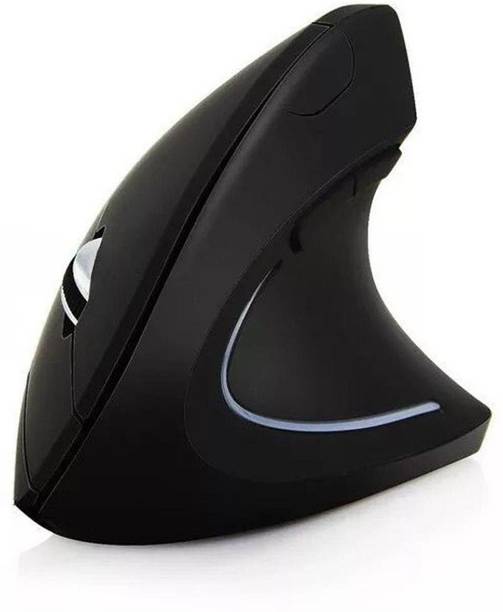 INVERSE Mouse Wireless Mouse 2.4GHz Game Ergonomic Design Vertical Mouse 1600DPI USB Mice (Black) Wireless Ambidextrous Optical Mouse  with Bluetooth