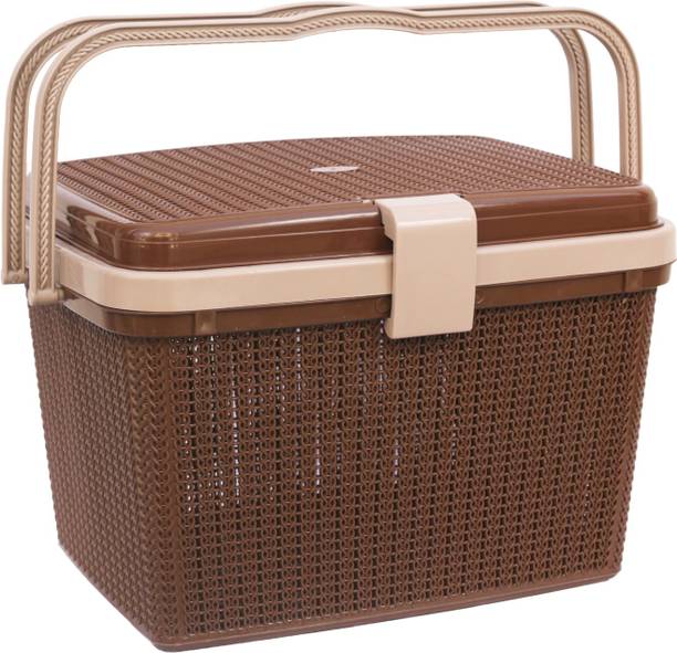 गलूफ 25L Multi Utility Picnic Basket/Cloth Storage/Shopping Basket/Toy Storage स्टोरेज बास्केट