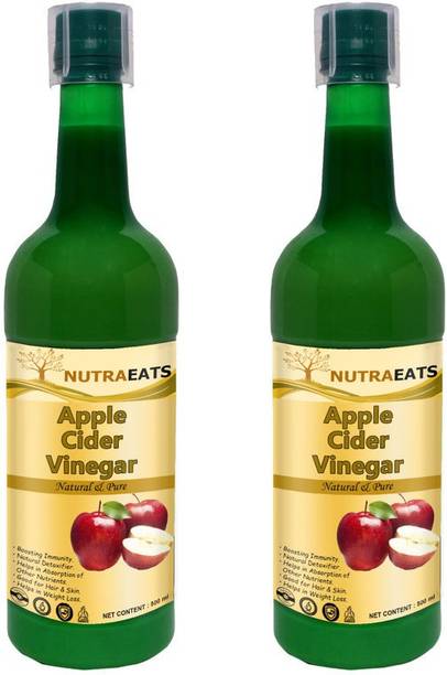 NutraEats Ultra Organic Apple Cider Vinegar with Mother for Weight Loss Vinegar (Pack Of 2) Vinegar