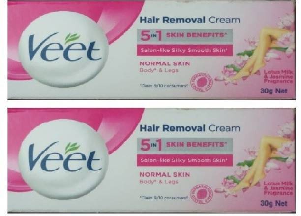 Veet Silk and Fresh Normal Hair Removal Cream 30g Pack of 2 Cream Cream