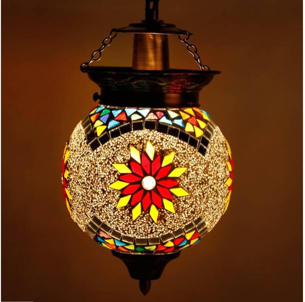 Vishal Handicraft Handcrafted mosaic decorated glass hanging light Pendants Ceiling Lamp Pendants Ceiling Lamp