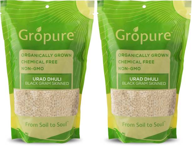 Gropure Organic Unpolished Yellow Urad Dal