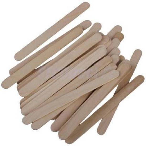 TITIRANGI 200 Pc Natural Wooden Ice Cream Sticks,Candy Stick For HobbyCrafts, Project Work, Scrapbooking & DIY Crafts