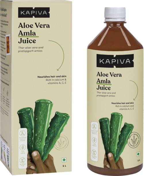 Kapiva Aloe Vera Amla Juice | Nourishes Hair & Skin | Rich in Vitamin A, C, E