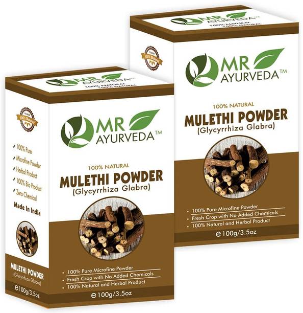 MR Ayurveda 100% Natural Licorice Powder ( Mulethi Powder ) - Set of 2