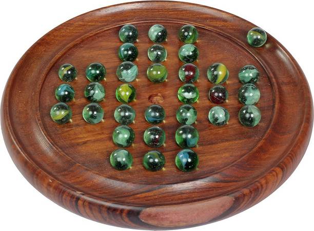 Desi Toys Brainvita,Solitaire,Buddhijaal Game with Marbles