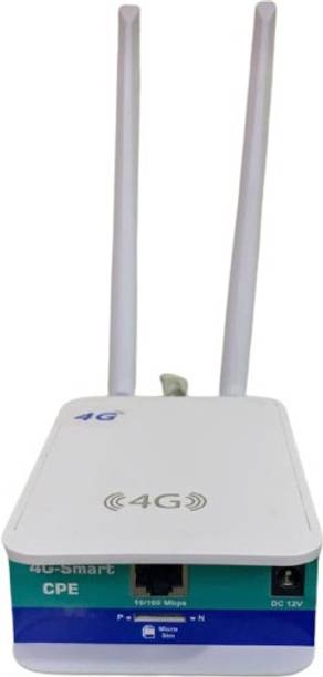 HANUTECH 4G Wifi Router WiFi 4G Dongle Device, Support All sim Cards, Support DVR, NVR, WiFi Camera Mobile Hotspot WAN & LAN Port 5Dbi Dual External Antennas Gateway with Sim Card Slot (Airtel, VI, Jio) 4G Router 2.4 GHz 150 Mbps Wifi Speed Dual Band External Antenna MiFi (Sim Based)