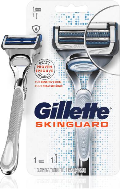 Gillette Skinguard Men's Razor - Minimum Contact on Skin Precision Trimmer for Beard Styling, Women