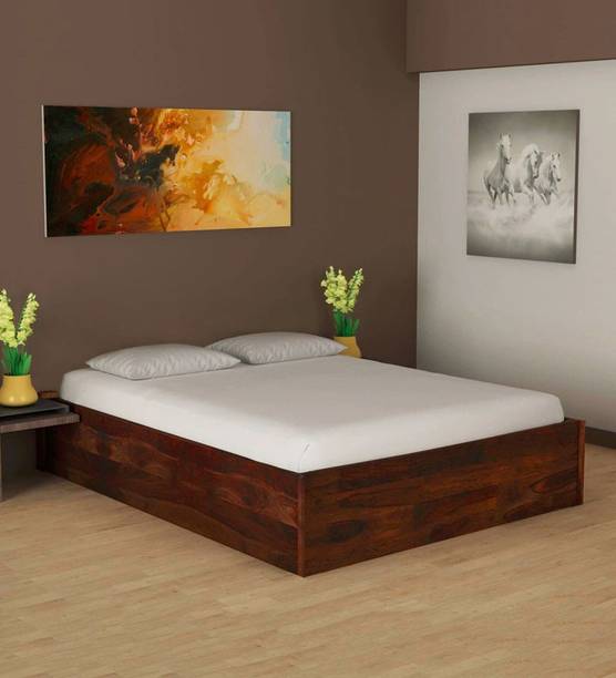 House Of Kuber Solid Sheesham Wood King Size Diwan Bed With Storage For Bed Room. Solid Wood King Box Bed