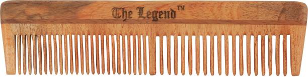 The Legend Organic Pure Neem Wooden Comb - Crafted by Professional Artisans - Good for Hair - Protects from Growth of Microbes - Helps Hair from dying out, breakage, reduces split ends and many more