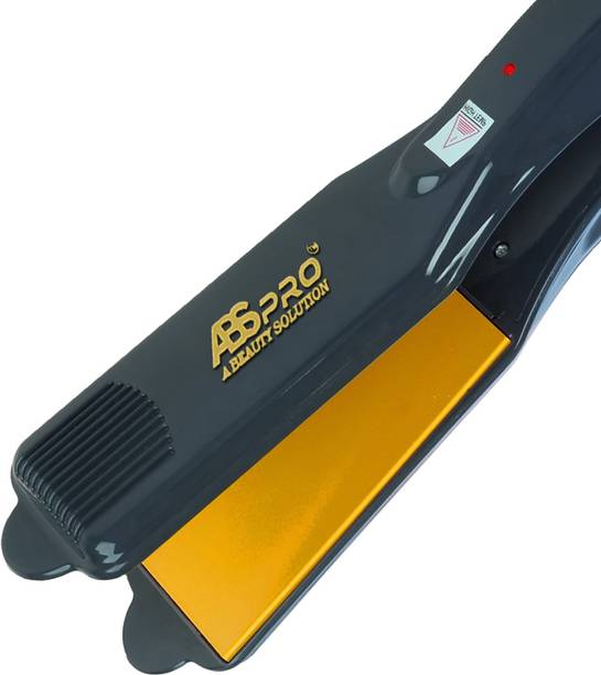 Abs Pro Professional Feel Hair Straightener With 4 X Protection Coating Gold Women's Straightening Styler Machine for Hair Saloon 4 X Protection Gold Coating Electric Hair Styler Corded Electric Hair Styler Hair Straightener