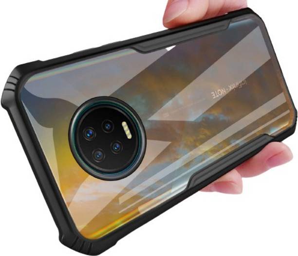 VAPRIF Back Cover for Infinix Note 7, Transparent Hybrid Hard PC Back TPU Bumper