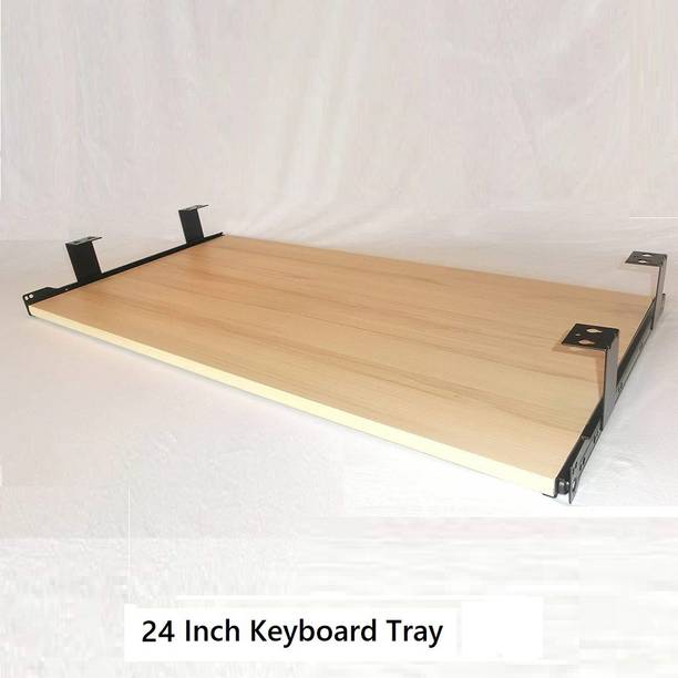 UniAart Heavy Duty Wooden Keyboard Tray with Height Adjustable – Perfect Options for Office and Home Desk (Golden, 11 x 24 Inch) Keyboard Tray