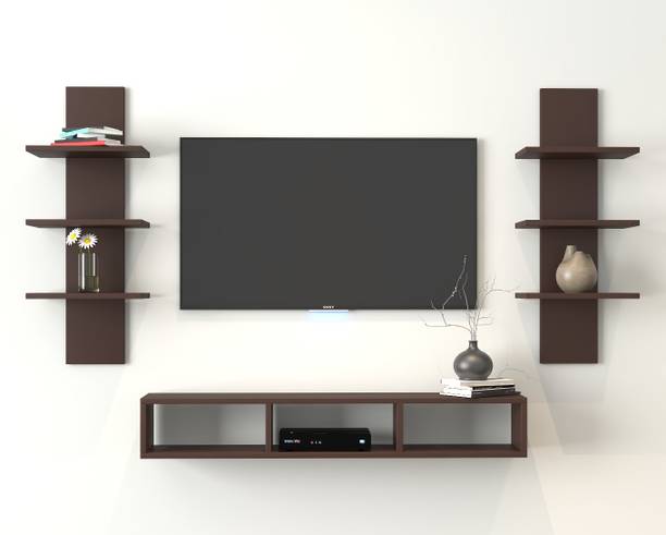 Furnifry Wall Mounted TV Stand for Home/TV Cabinet for Wall/Wall Set Top Box Shelf Stand/ Engineered Wood TV Entertainment Unit