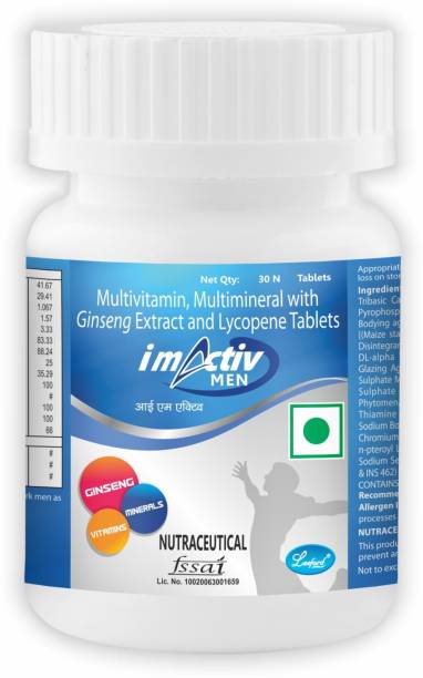 imActiv Multivitamin Tablets for Men with Ginseng Extract 30 Tablets Pack of 2