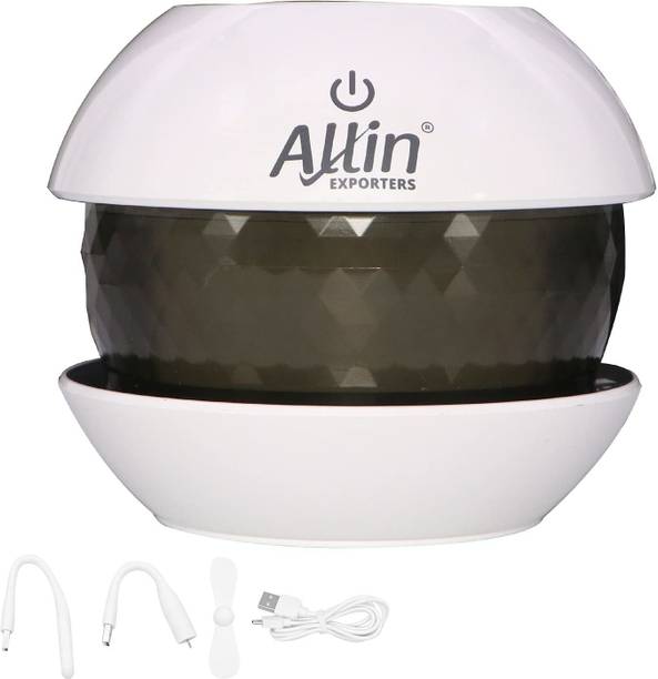 Allin Exporters Room Magic Diamond USB Mini Ultrasonic Humidifier Filter Type Portable Air Purifier with LED Light & Auto Shut Off for Car, Office Cabin Humidifier
