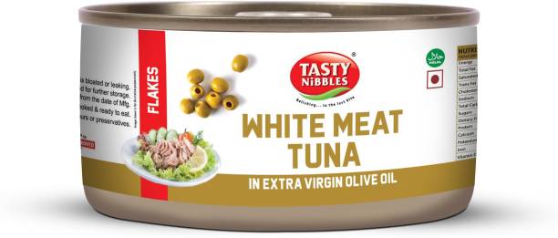 Tasty Nibbles White Meat Canned Tuna Flakes In Extra Virgin Olive Oil Sea Foods