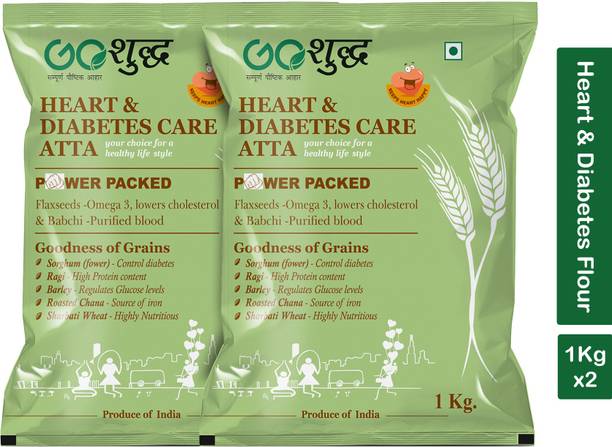 Goshudh Premium Quality Heart & Diabetes Care Flour- 1Kg Each (Pack of 2)