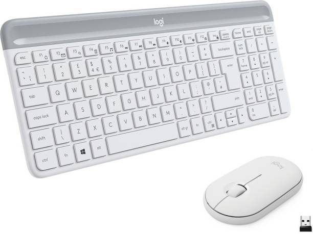 Logitech MK470 Slim Keyboard & Mouse Combo, Whisper-Quiet Wireless Multi-device Keyboard